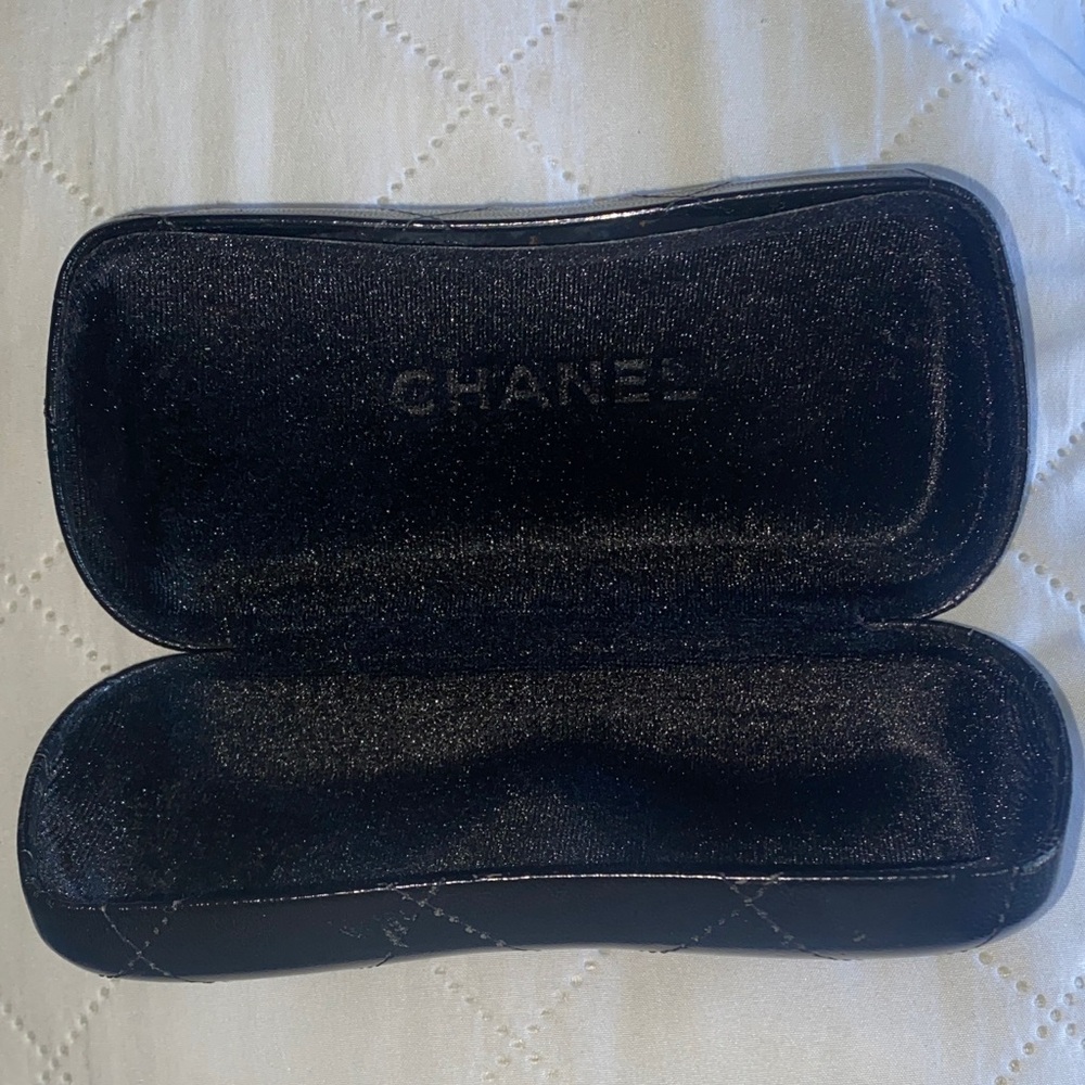 CHANEL Black Quilted Leather Case